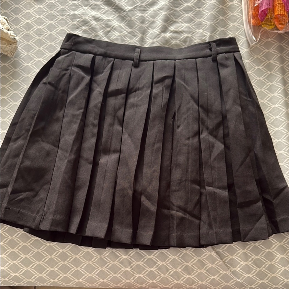 Classic Black Pleated Skirt